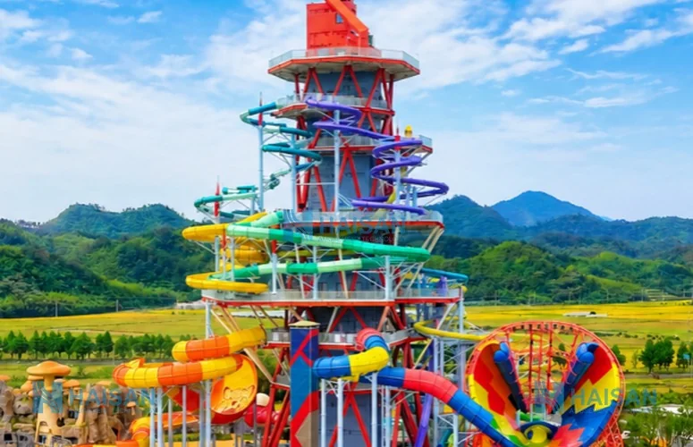 Hangzhou Tianmu Future Valley Water World - Haisan water park project case photo high tower slide